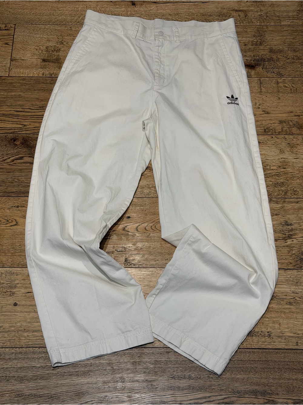 Adidas Trefoil Wide leg chinos - beige -35 waist